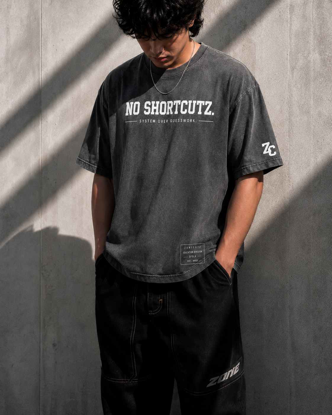 NO SHORTCUTZ Vintage Heavyweight Tee