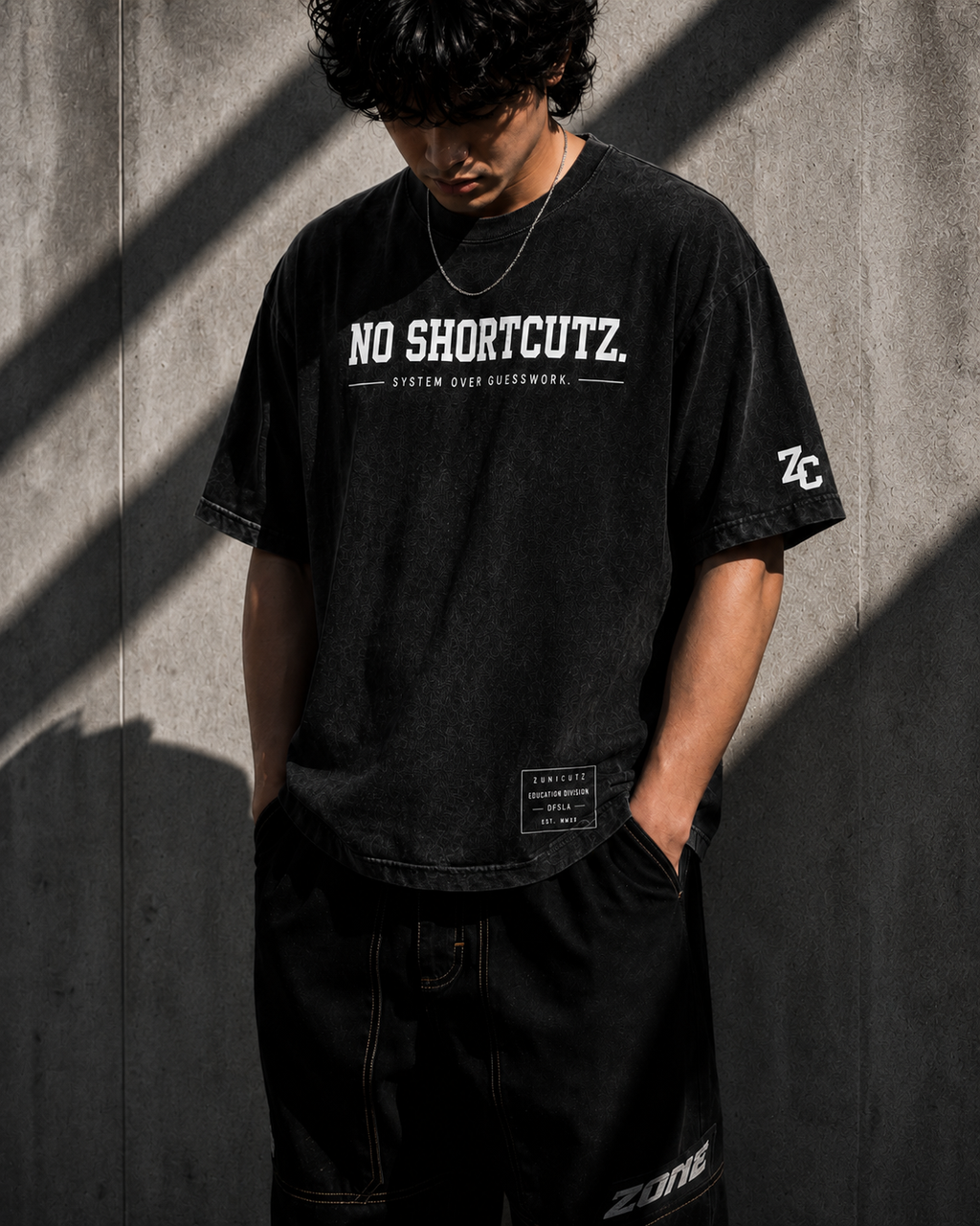 NO SHORTCUTZ Vintage Heavyweight Tee
