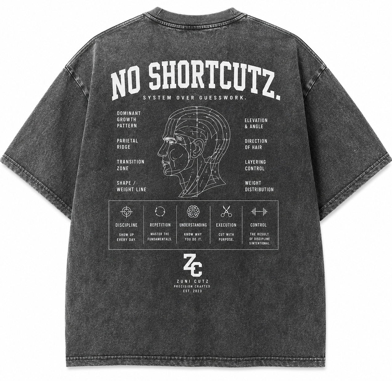 NO SHORTCUTZ Vintage Heavyweight Tee